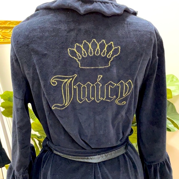 Juicy Couture Other - Juicy Couture Velour Robe with Embroidered Logo on Back